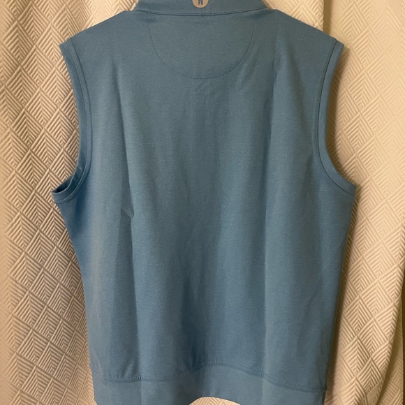johnnie-O Blue Zip Up Sweater Vest - Picture 2 of 3